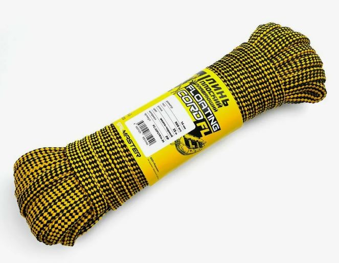 Линь ПЛАВАЮЩИЙ плоский  Floating Cord 8мм, 350 кг, 25 м