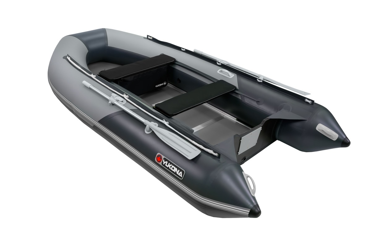 лодка надувная yukona 360 ts (f) , серая, фанерный пайол