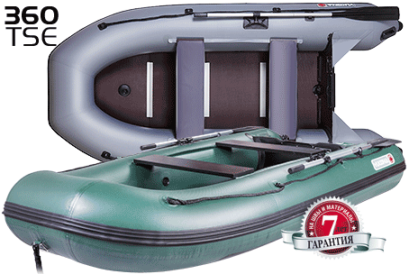 лодка надувная yukona 360 tse (f), серая/ темно-серая, фанерный пайол