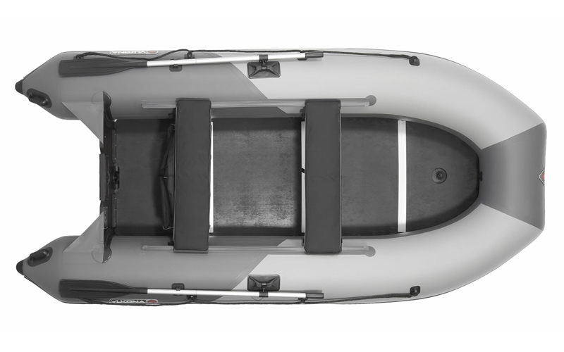 лодка надувная yukona 330 tse (f), серая/темно-серая, фанерный пайол