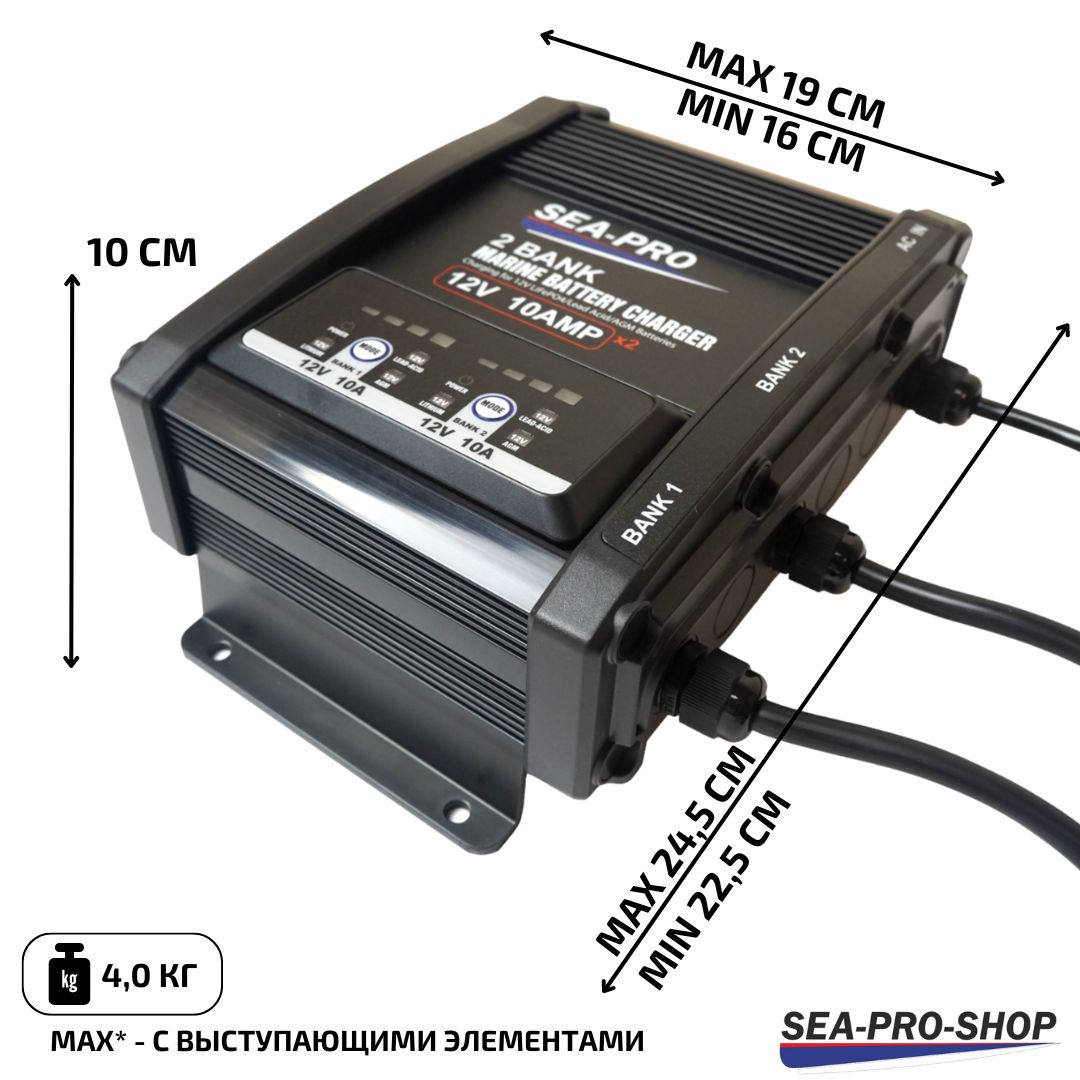 Зарядное устройство ТЕ4-0325F (2х12В AGM/LEAD-ACID/LiFePo4)