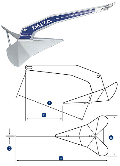 Якорь DELTA, оцинкованная сталь, 6 кг, 10242883