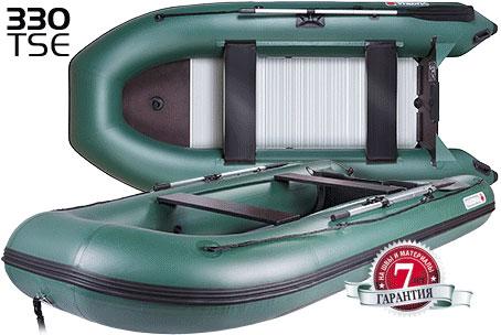 лодка надувная yukona 330 tse (f), серая, фанерный пайол