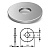 Шайба M6 нерж. кузовная